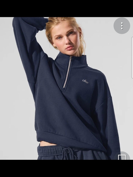 ALO Yoga Tops - ALO Yoga Navy Half-Zip Pullover Sweatshirt